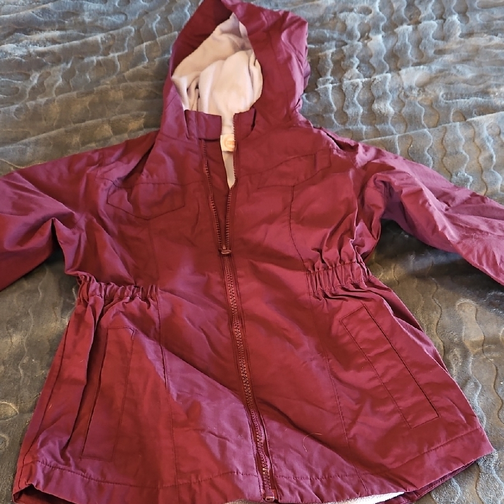 Burgundy Hooded Jacket